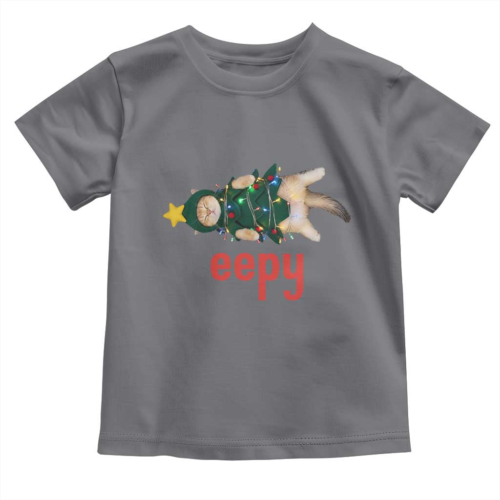 Cat Christmas Meme Toddler T Shirt Eepy Kitten Silly Sleepy TS14 Charcoal Print Your Wear