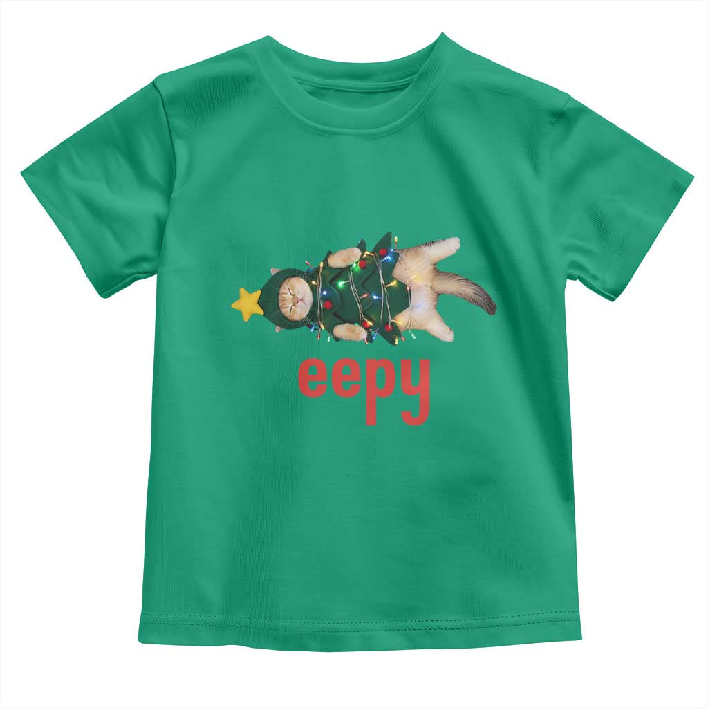 Cat Christmas Meme Toddler T Shirt Eepy Kitten Silly Sleepy TS14 Irish Green Print Your Wear
