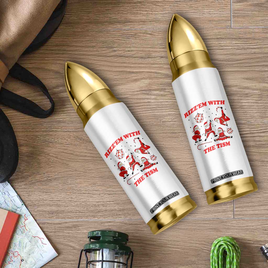 Funny Santa Christmas Bullet Tumbler Rizz Em With The Tism TS14 Print Your Wear