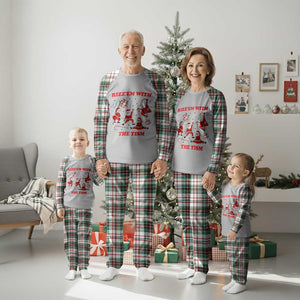 Funny Santa Christmas Plaid Pajama Set Rizz Em With The Tism TS14 Christmas Plaid Print Your Wear