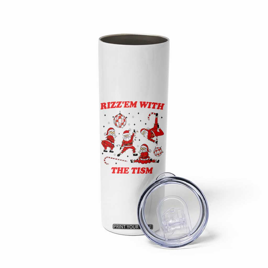 Funny Santa Christmas Skinny Tumbler Rizz Em With The Tism TS14 Print Your Wear