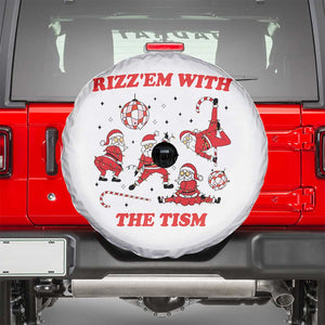 Funny Santa Christmas Spare Tire Cover Rizz Em With The Tism TS14 White Print Your Wear