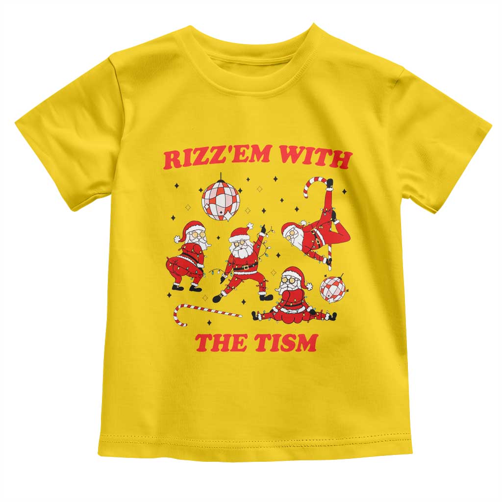 Funny Santa Christmas Toddler T Shirt Rizz Em With The Tism TS14 Daisy Print Your Wear
