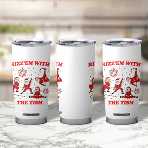 Funny Santa Christmas Tumbler Cup Rizz Em With The Tism TS14 Print Your Wear