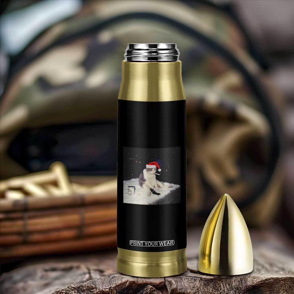 Funny Smoking Cat Christmas Meme Bullet Tumbler TS14 Print Your Wear