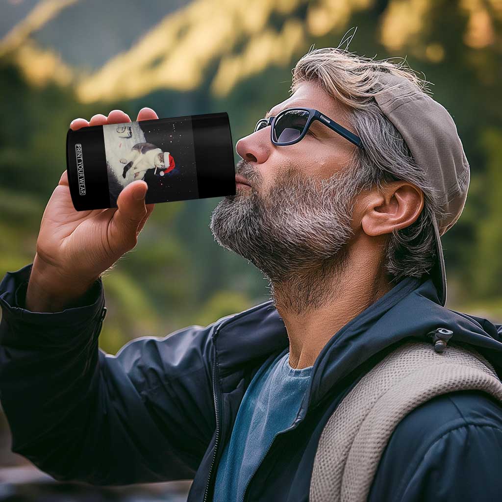 Funny Smoking Cat Christmas Meme 4 in 1 Can Cooler Tumbler TS14 Print Your Wear