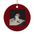 Funny Smoking Cat Xmas Meme Ceramic Ornament TS14 1pc Red Print Your Wear