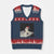 Funny Smoking Cat Xmas Meme V-Neck Knit Sweater Vest TS14 Navy Red Print Your Wear