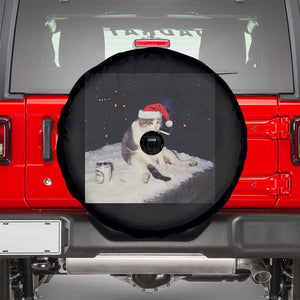 Funny Smoking Cat Christmas Meme Spare Tire Cover TS14 Black Print Your Wear