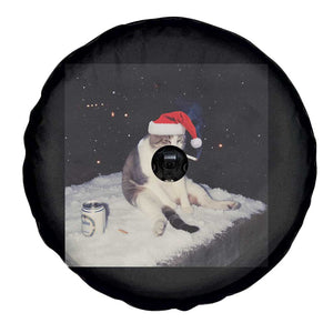 Funny Smoking Cat Christmas Meme Spare Tire Cover TS14 Print Your Wear