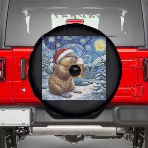 Otter Beer Christmas Spare Tire Cover Starry Night Van Gogh TS14 Black Print Your Wear