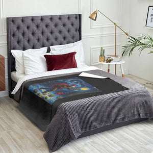 Bigfoot Christmas Throw Blanket Starry Night Van Gogh TS14 Print Your Wear