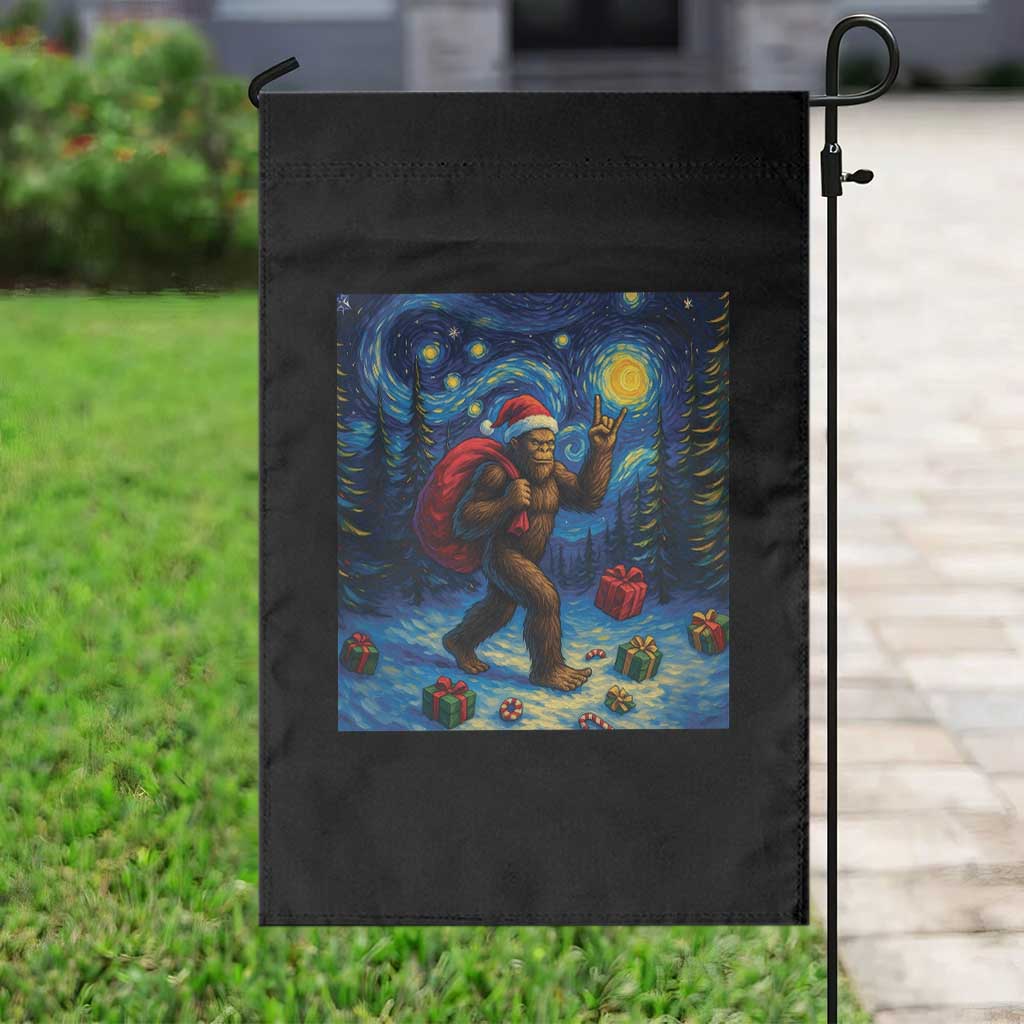 Bigfoot Christmas Garden Flag Starry Night Van Gogh TS14 Print Your Wear