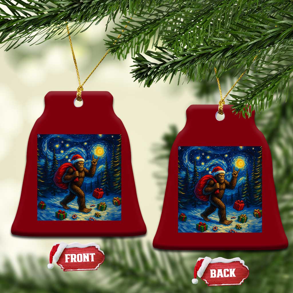 Bigfoot Xmas Ceramic Ornament Starry Night Van Gogh TS14 Print Your Wear