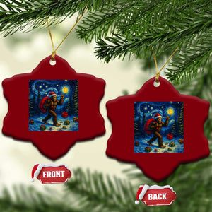 Bigfoot Xmas Ceramic Ornament Starry Night Van Gogh TS14 Print Your Wear
