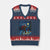 Bigfoot Xmas V-Neck Knit Sweater Vest Starry Night Van Gogh TS14 Navy Red Print Your Wear