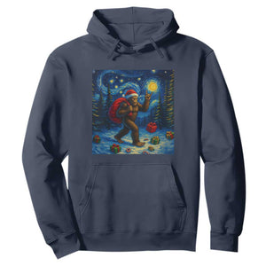 Bigfoot Christmas Hoodie Starry Night Van Gogh TS14 Navy Print Your Wear