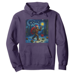 Bigfoot Christmas Hoodie Starry Night Van Gogh TS14 Purple Print Your Wear