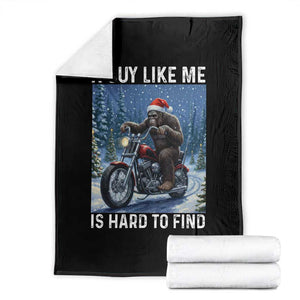 Funny Bigfoot Motorcycle Christmas Throw Blanket A Guy Like Me Is Hard To Forest Find TS14 Black Print Your Wear