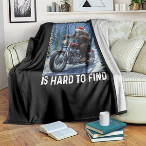 Funny Bigfoot Motorcycle Christmas Throw Blanket A Guy Like Me Is Hard To Forest Find TS14 Print Your Wear
