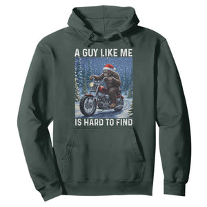 Funny Bigfoot Motorcycle Christmas Hoodie A Guy Like Me Is Hard To Forest Find TS14 Dark Forest Green Print Your Wear