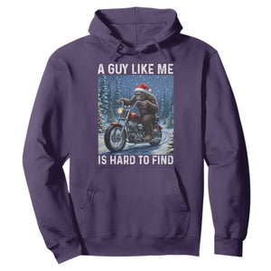 Funny Bigfoot Motorcycle Christmas Hoodie A Guy Like Me Is Hard To Forest Find TS14 Purple Print Your Wear