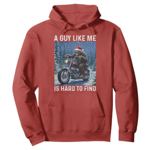 Funny Bigfoot Motorcycle Christmas Hoodie A Guy Like Me Is Hard To Forest Find TS14 Red Print Your Wear