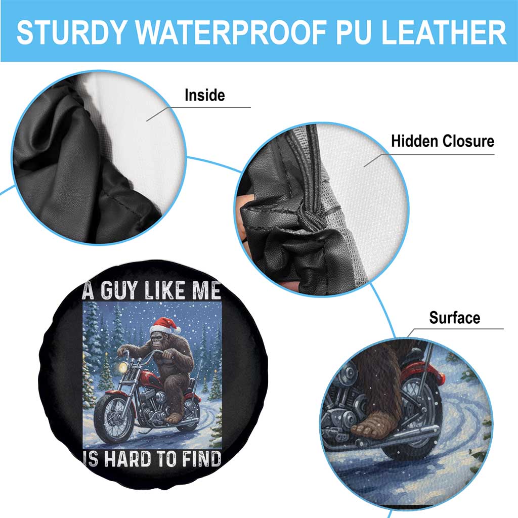 Funny Bigfoot Motorcycle Christmas Spare Tire Cover A Guy Like Me Is Hard To Forest Find TS14 Print Your Wear