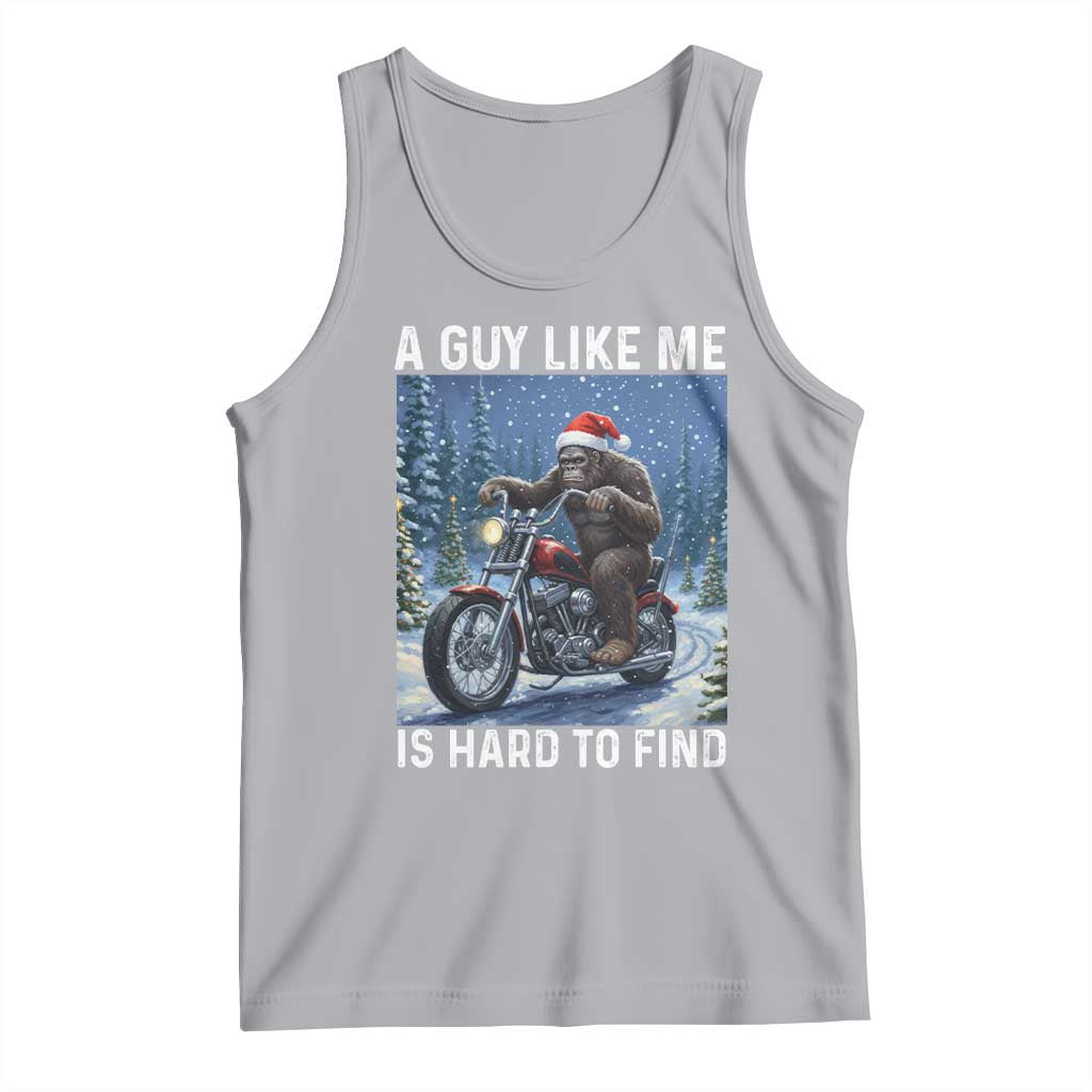 Funny Bigfoot Motorcycle Christmas Tank Top A Guy Like Me Is Hard To Forest Find TS14 Athletic Heather Print Your Wear