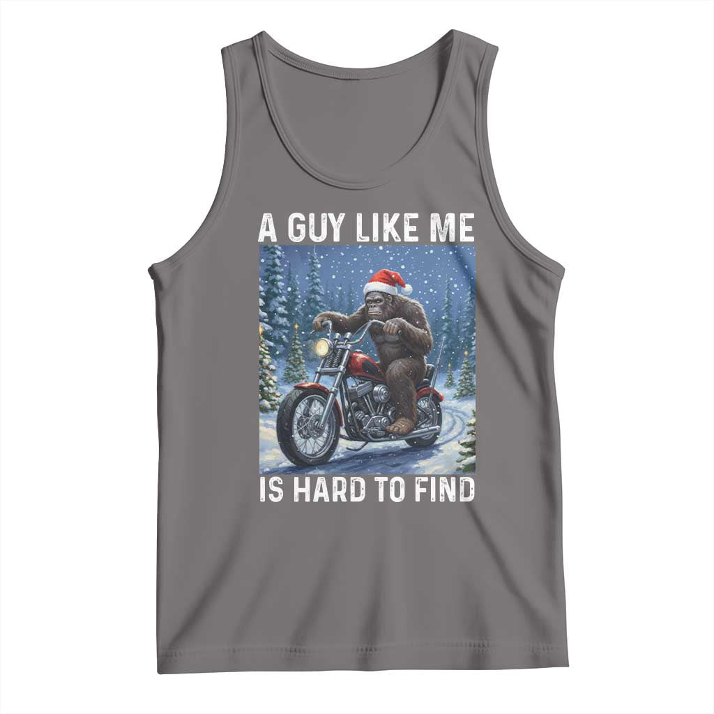 Funny Bigfoot Motorcycle Christmas Tank Top A Guy Like Me Is Hard To Forest Find TS14 Deep Heather Print Your Wear
