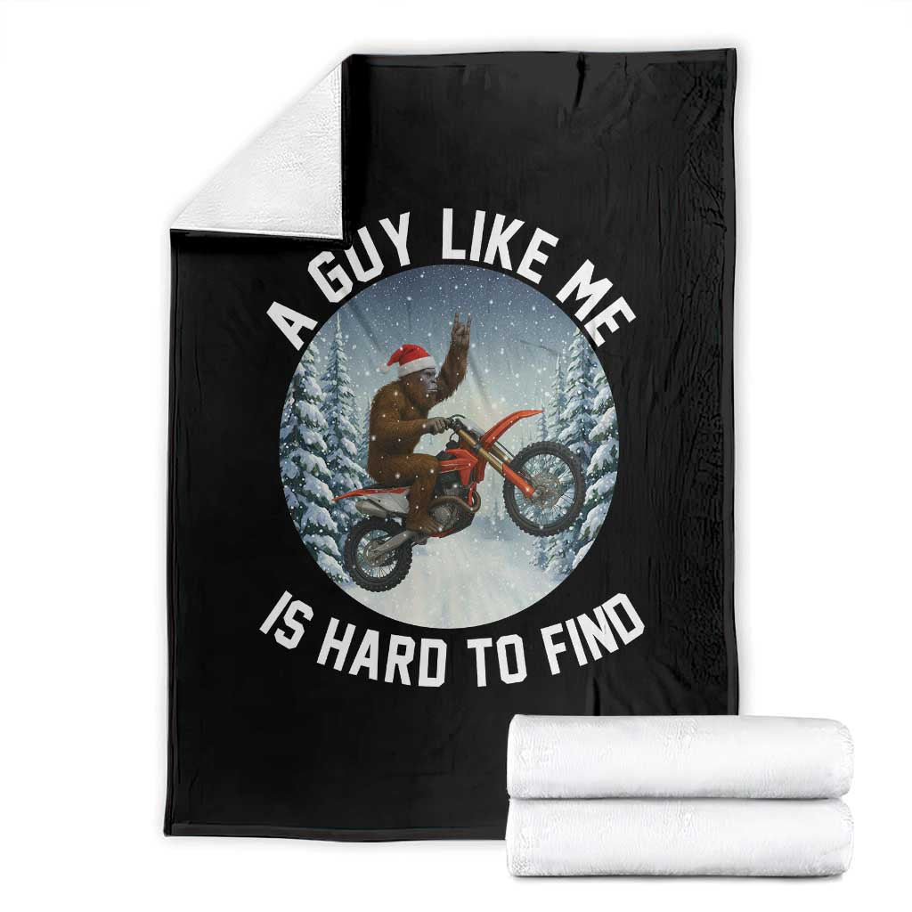 Funny Bigfoot Motorcycle Christmas Throw Blanket Sasquatch Rock On Hand Xmas TS14 Black Print Your Wear