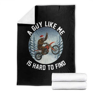 Funny Bigfoot Motorcycle Christmas Throw Blanket Sasquatch Rock On Hand Xmas TS14 Black Print Your Wear