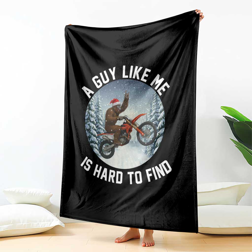 Funny Bigfoot Motorcycle Christmas Throw Blanket Sasquatch Rock On Hand Xmas TS14 Print Your Wear