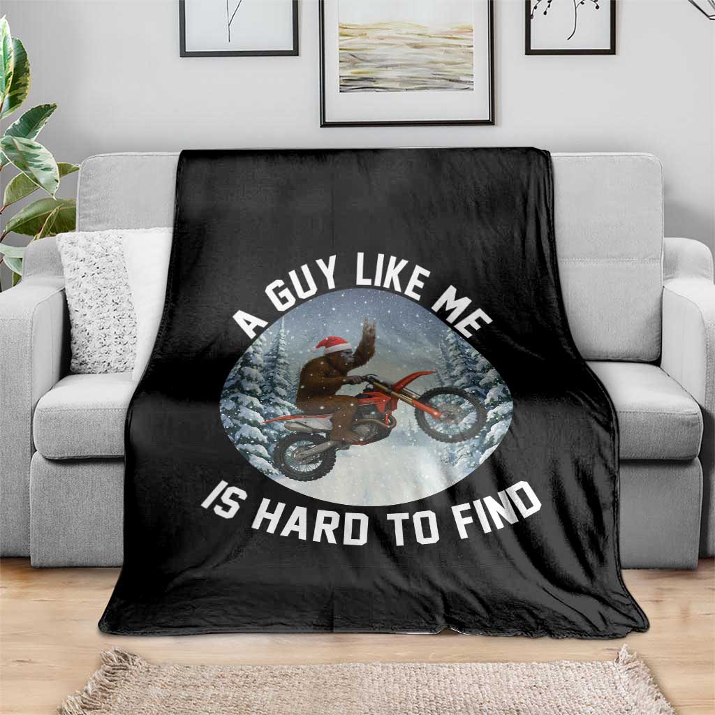Funny Bigfoot Motorcycle Christmas Throw Blanket Sasquatch Rock On Hand Xmas TS14 Print Your Wear