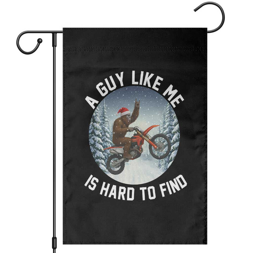Funny Bigfoot Motorcycle Christmas Garden Flag Sasquatch Rock On Hand Xmas TS14 Black Print Your Wear