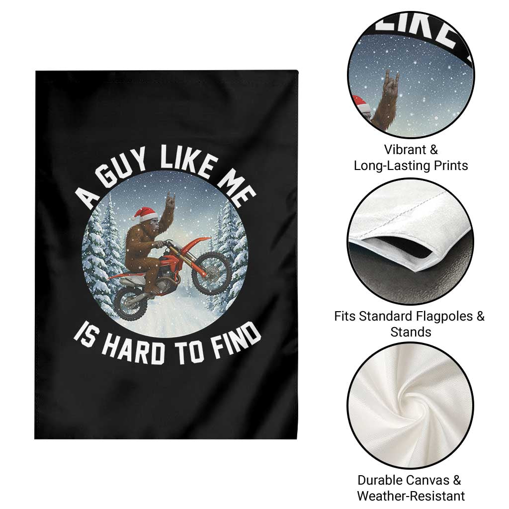 Funny Bigfoot Motorcycle Christmas Garden Flag Sasquatch Rock On Hand Xmas TS14 Print Your Wear