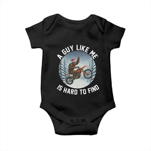 Funny Bigfoot Motorcycle Christmas Baby Onesie Sasquatch Rock On Hand Xmas TS14 Black Print Your Wear