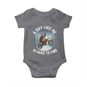 Funny Bigfoot Motorcycle Christmas Baby Onesie Sasquatch Rock On Hand Xmas TS14 Charcoal Print Your Wear