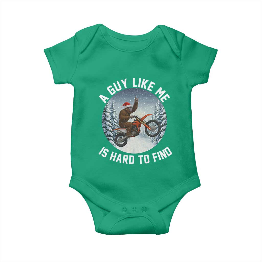 Funny Bigfoot Motorcycle Christmas Baby Onesie Sasquatch Rock On Hand Xmas TS14 Irish Green Print Your Wear