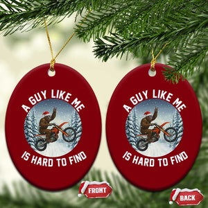 Funny Bigfoot Motorcycle Xmas Ceramic Ornament Sasquatch Rock On Hand Xmas TS14 Print Your Wear
