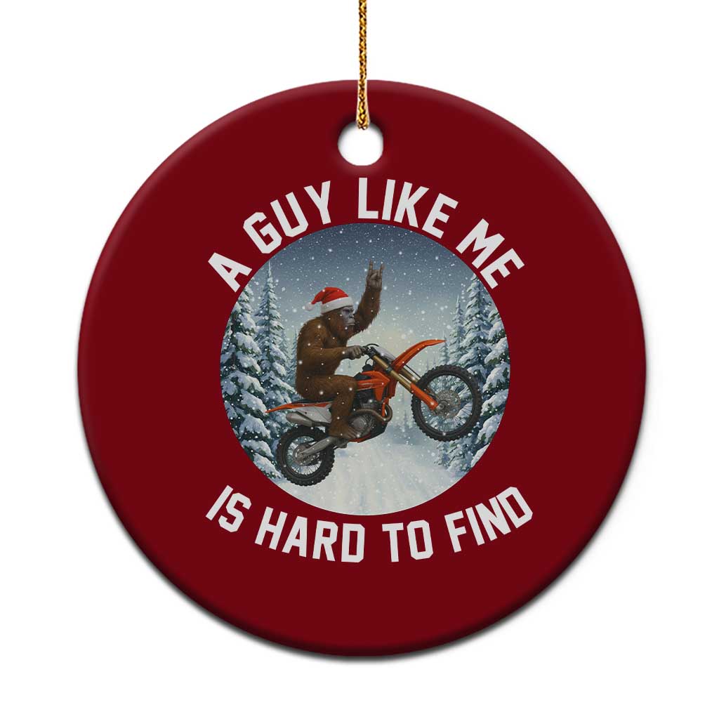 Funny Bigfoot Motorcycle Xmas Ceramic Ornament Sasquatch Rock On Hand Xmas TS14 1pc Red Print Your Wear