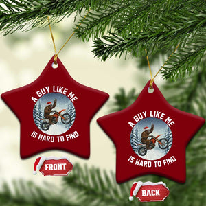 Funny Bigfoot Motorcycle Xmas Ceramic Ornament Sasquatch Rock On Hand Xmas TS14 Print Your Wear