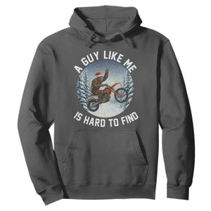 Funny Bigfoot Motorcycle Christmas Hoodie Sasquatch Rock On Hand Xmas TS14 Dark Heather Print Your Wear