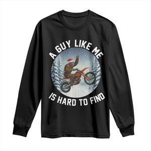 Funny Bigfoot Motorcycle Christmas Long Sleeve Shirt Sasquatch Rock On Hand Xmas TS14 Black Print Your Wear