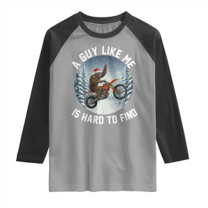 Funny Bigfoot Motorcycle Christmas Raglan Shirt Sasquatch Rock On Hand Xmas TS14 Sport Gray Black Print Your Wear