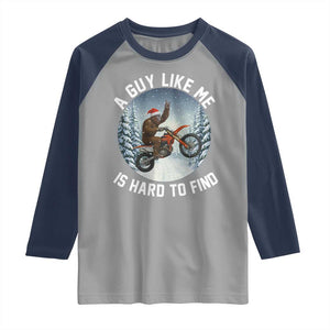 Funny Bigfoot Motorcycle Christmas Raglan Shirt Sasquatch Rock On Hand Xmas TS14 Sport Gray Navy Print Your Wear