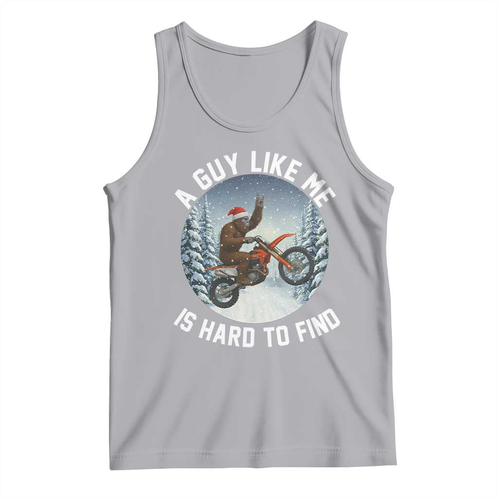 Funny Bigfoot Motorcycle Christmas Tank Top Sasquatch Rock On Hand Xmas TS14 Athletic Heather Print Your Wear