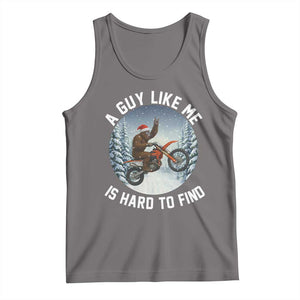 Funny Bigfoot Motorcycle Christmas Tank Top Sasquatch Rock On Hand Xmas TS14 Deep Heather Print Your Wear