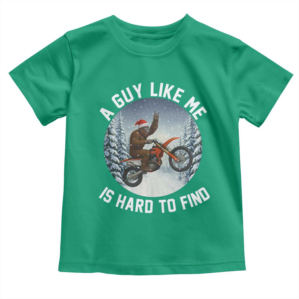 Funny Bigfoot Motorcycle Christmas Toddler T Shirt Sasquatch Rock On Hand Xmas TS14 Irish Green Print Your Wear