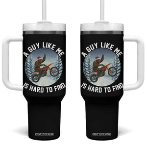 Funny Bigfoot Motorcycle Christmas Tumbler With Handle Sasquatch Rock On Hand Xmas TS14 One Size: 40 oz Black Print Your Wear
